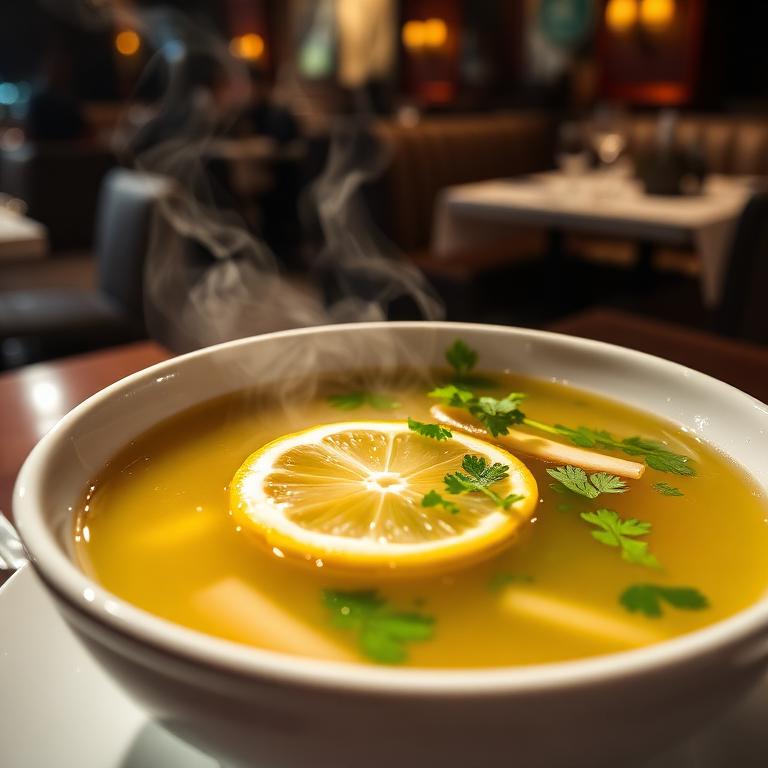 Lemon Coriander Chicken Soup